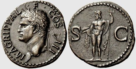 A Bronze As of Agrippa