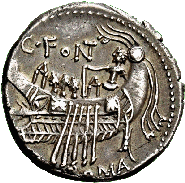 Denarius of Gaius Fonteius, 114 or 113 B.C.