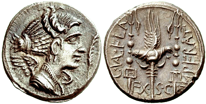 Denarius of Gaius Valerius Flaccus, 82 B.C.